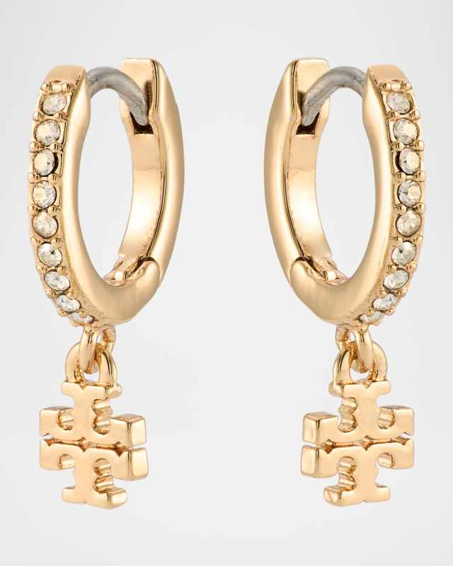 Eleanor Pave Huggie Earrings